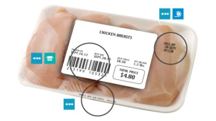 Industriële Barcode Label Printers met voedselveilige labels
